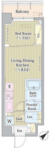Avvolto Felice 蒲田South (アヴォルトフェリーチェ蒲田サウス) 206 間取り図