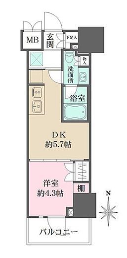 ルフォンプログレ元浅草マークス 502 間取り図