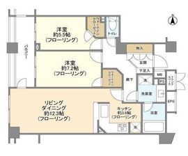 レジデンシャルアート代々木公園 4階 間取り図