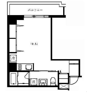 広尾ウエスト 8C 間取り図