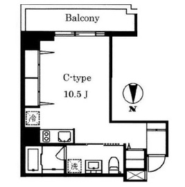 広尾ウエスト 5C 間取り図