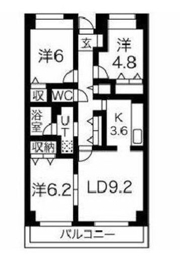 目黒本町マンション 303 間取り図
