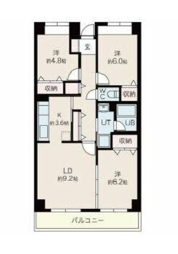 目黒本町マンション 502 間取り図
