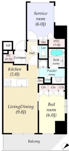 プライム虎ノ門 5階 間取り図