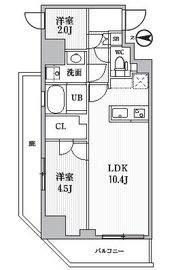 シーズンフラッツ住吉 601 間取り図