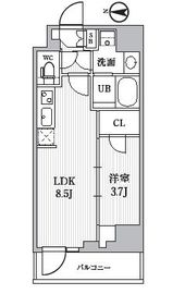 シーズンフラッツ住吉 304 間取り図