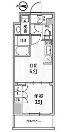 シーズンフラッツ住吉 405 間取り図