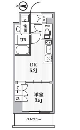 シーズンフラッツ住吉 903 間取り図