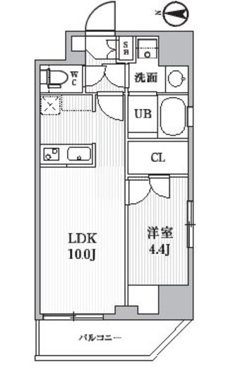 シーズンフラッツ住吉 904 間取り図