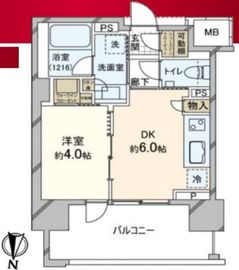 ルフォンリブレ大島 6階 間取り図