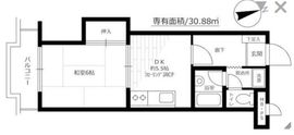 ライオンズマンション新宿原町 2階 間取り図