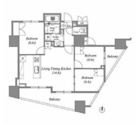 nido蔵前Avenue 1001 間取り図
