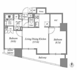 nido蔵前Avenue 1002 間取り図