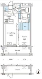 グランドゥールプレミアム代々木大山 103 間取り図