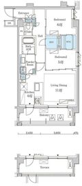 グランドゥールプレミアム代々木大山 106 間取り図