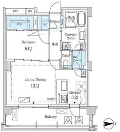 グランドゥールプレミアム代々木大山 207 間取り図
