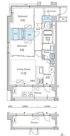 グランドゥールプレミアム代々木大山 301 間取り図