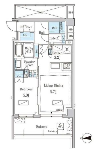グランドゥールプレミアム代々木大山 313 間取り図