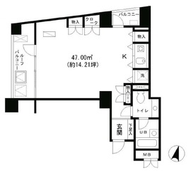 パーク・ノヴァ九段 205 間取り図