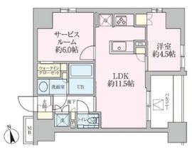 ザ・レジデンス三ノ輪 1101 間取り図