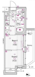 ガーラ・パークヒルズ武蔵小山 2階 間取り図