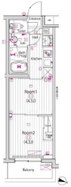 ガーラ・パークヒルズ武蔵小山 1階 間取り図