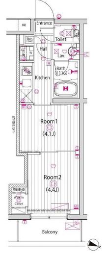ガーラ・パークヒルズ武蔵小山 1階 間取り図