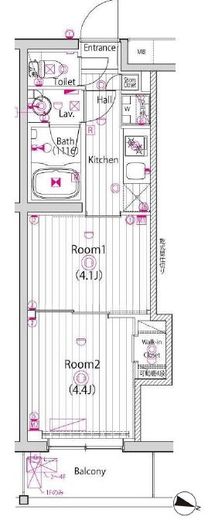 ガーラ・パークヒルズ武蔵小山 1階 間取り図