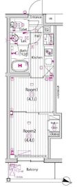 ガーラ・パークヒルズ武蔵小山 1階 間取り図