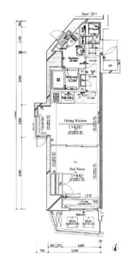 コンシェリア西新宿 9階 間取り図