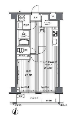 メゾンカルム西新宿 405 間取り図