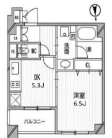 クリオ三田ラ・モード 607 間取り図