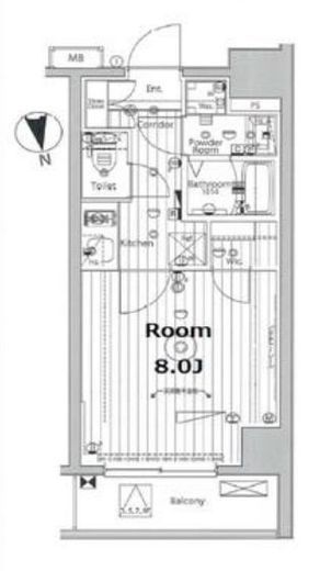 プロスタイルウェルス品川戸越MD 401 間取り図
