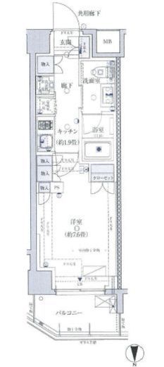 レジデンシャル池袋本町 5階 間取り図