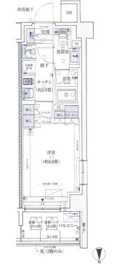 レジデンシャル池袋本町 5階 間取り図