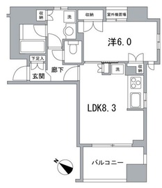 ヴォアール日本橋人形町 3階 間取り図