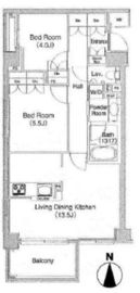 コンフォリア西早稲田 206 間取り図