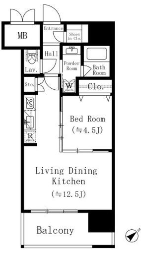 堀之内マンション 403 間取り図
