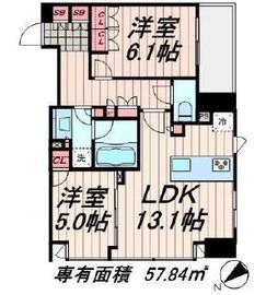 シティハウス月島駅前キャピタルコート 4階 間取り図