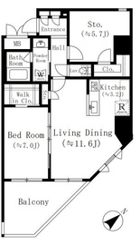 堀之内マンション 1201 間取り図