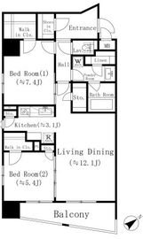 堀之内マンション 704 間取り図