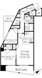 堀之内マンション 1104 間取り図