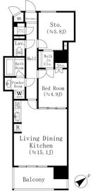 堀之内マンション 702 間取り図