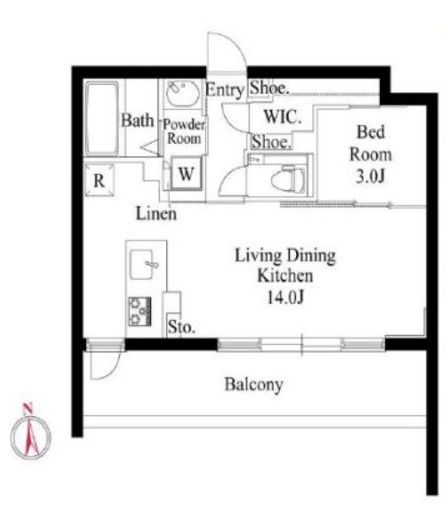グランパセオ西麻布 204 間取り図