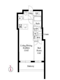 グランパセオ西麻布 203 間取り図