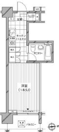 カスタリア麻布十番七面坂 206 間取り図