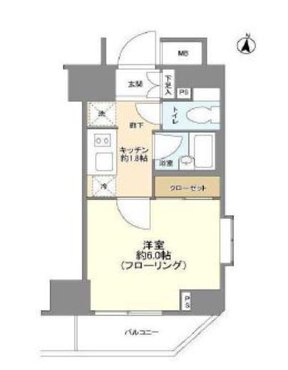 文京春日プラッツ 5階 間取り図