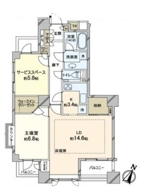 アトラス四谷レジデンス 7階 間取り図