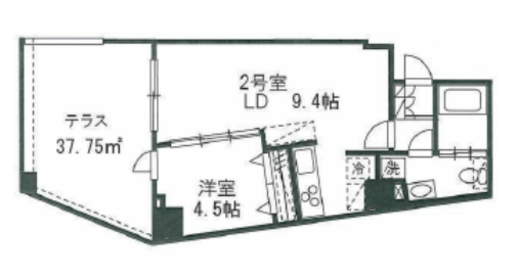プレジール神宮前 B102 間取り図