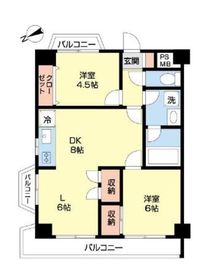 秀和田町レジデンス 6階 間取り図
